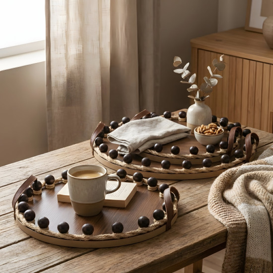 Wooden Tray Set 3 Pcs